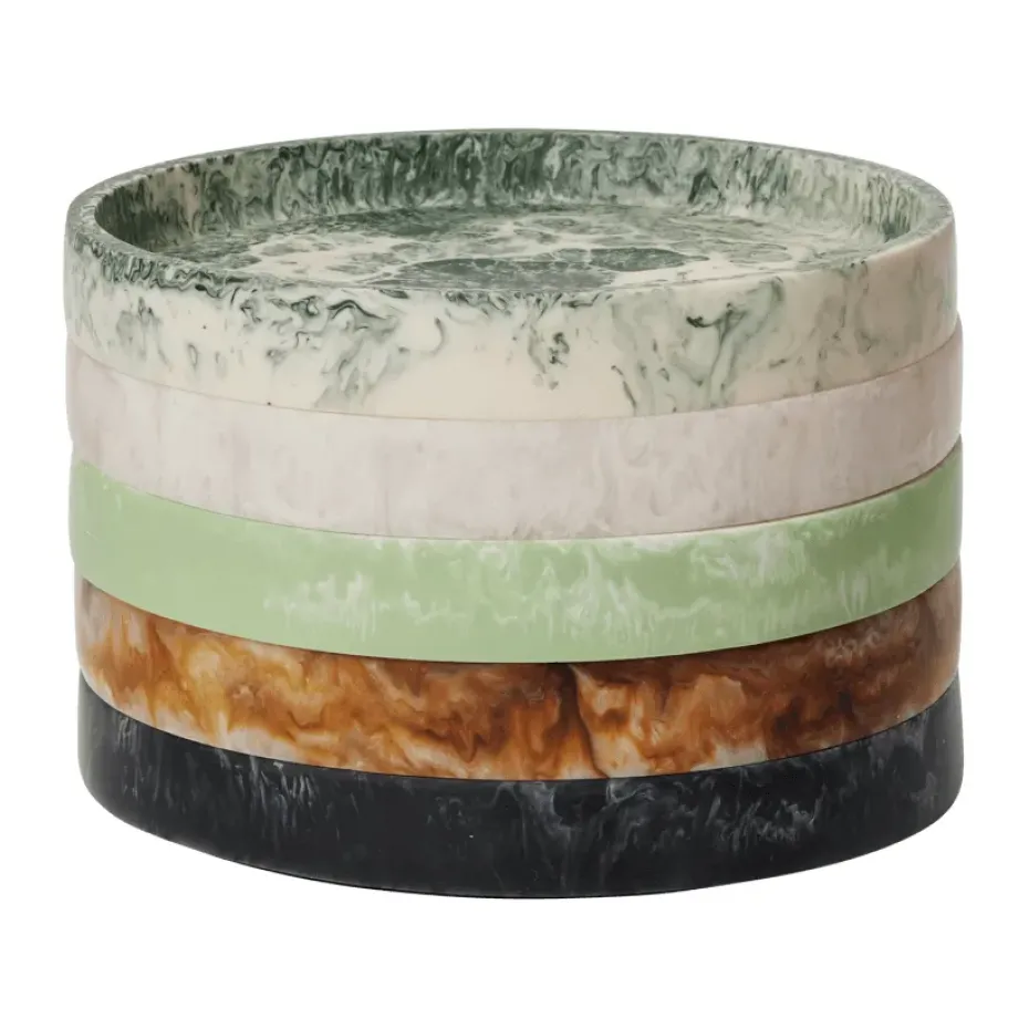Mist decorative tray Ø20 cm, Seafoam