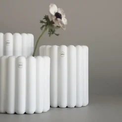 Mist flower pot large Ø19x27 cm, White