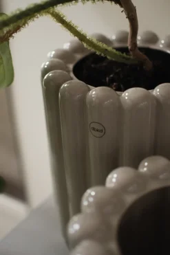 Mist flower pot medium Ø19x23 cm, Shiny mole