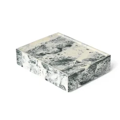 Mist storage box 15x20 cm, Emerald-off white