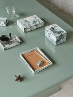 Mist storage box 7,5x10 cm, Emerald-off white