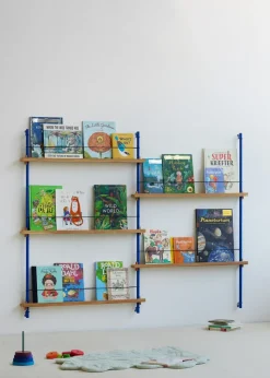 Moebe magazine rack, Oak-blue