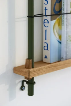 Moebe magazine rack, Oak-green