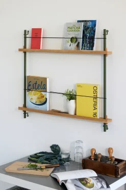 Moebe magazine rack, Oak-green