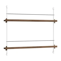 Moebe magazine rack, Smoked oak-white