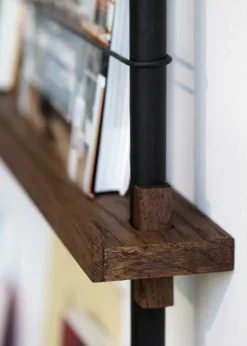 Moebe magazine rack, Smoked oak-white