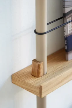 Moebe magazine rack, Smoked oak-grey
