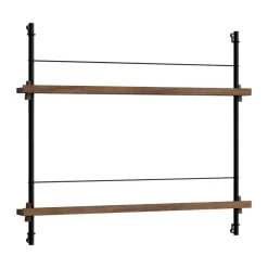 Moebe magazine rack, Smoked oak-black