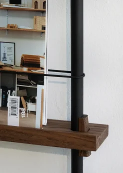 Moebe magazine rack, Smoked oak-black