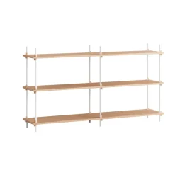 Moebe shelving system s.85.2.B, Oak-white