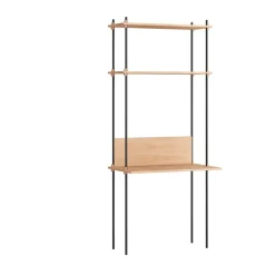 Moebe shelving system s.200.1.D, Oak-black