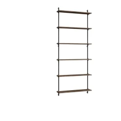 Moebe wall shelving ws.200.1, Smoked oak-black