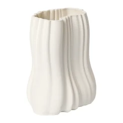 Moire vase 20 cm, Off-white