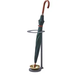 Monokel umbrella stand, grey - brass