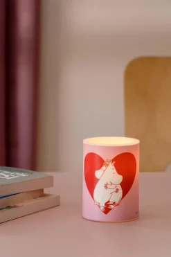 Moomin block candle LED 10 cm, Heart