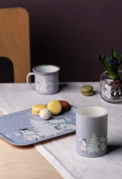 Moomin block candle LED 10 cm, Snowfall