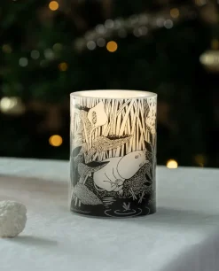 Moomin block candle LED 10 cm, The pond