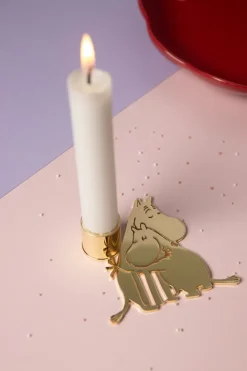 Moomin love candle holder, Gold