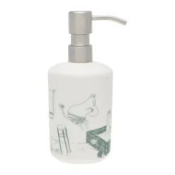 Moomin soap dispenser, Bath time green-white