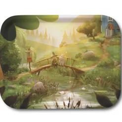 Moomin TV-Series tray 27x20 cm, Moomin & Snufkin bridge