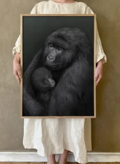 Mountain gorilla poster, 30x40 cm