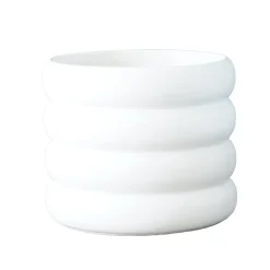 Mud flower pot white, Medium, Ø 14 cm