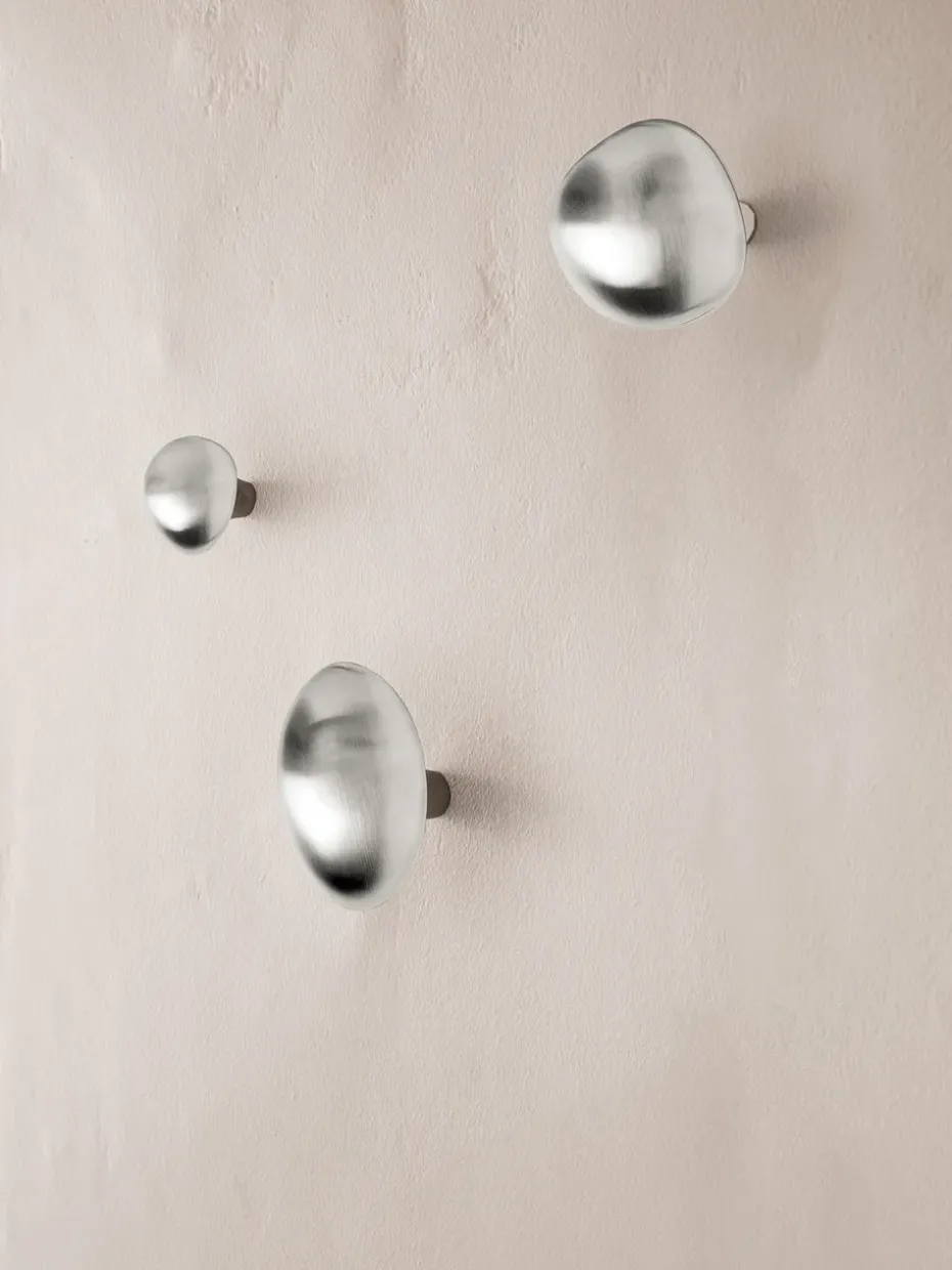 Mushroom hook, Brushed stainless steel