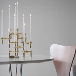 Nagel candle holder, brass