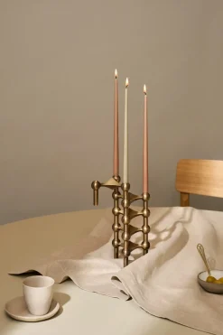 Nagel candle holder, Bronzed brass