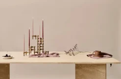 Nagel candle holder, Bronzed brass