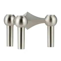 Nagel candle holder, Brushed chrome