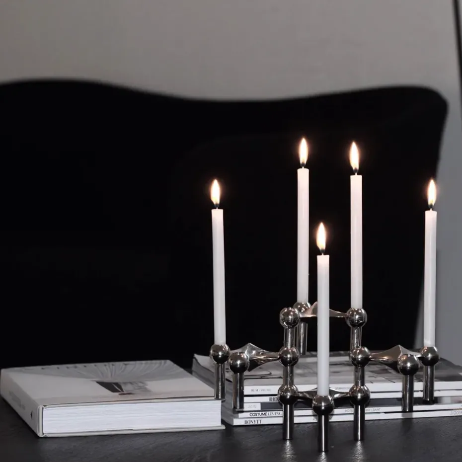 Nagel candle holder, chrome