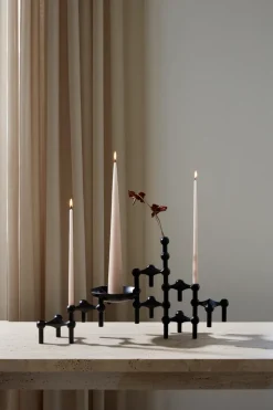 Nagel candle holder, matte black