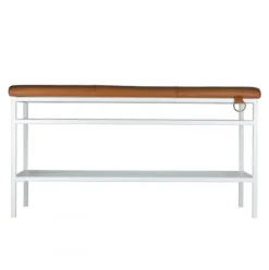 Nancy shoe shelf, White-Cognac