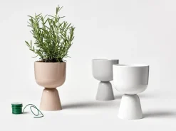 Nappula flower pot Ø12,5 cm h19 cm, Beige