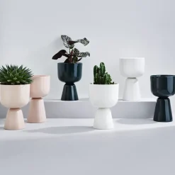 Nappula flower pot Ø15,5 cm h26 cm, beige