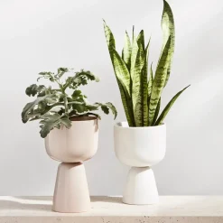 Nappula flower pot Ø15,5 cm h26 cm, beige