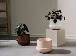 Nappula flower pot with saucer Ø17 cm h13 cm, White