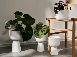 Nappula flower pot with saucer Ø17 cm h13 cm, White