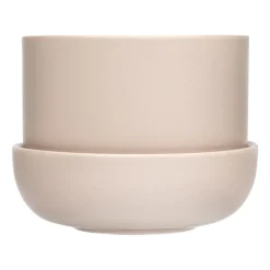 Nappula flower pot with saucer Ø17 cm h13 cm, Beige