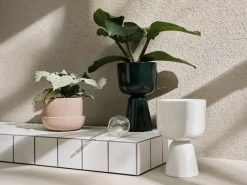 Nappula flower pot with saucer Ø17 cm h13 cm, Beige