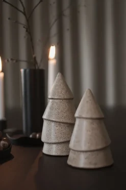 Narrow Christmas tree beige, Large 14 cm