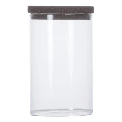 Nature storage jar with cork lid, Clear-dark brown