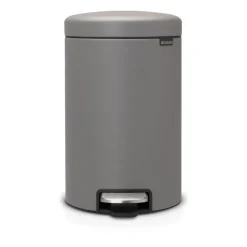 New Icon pedal bin 12 liter, Mineral concrete grey