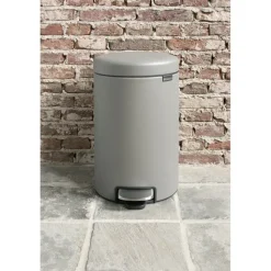New Icon pedal bin 12 liter, Mineral concrete grey