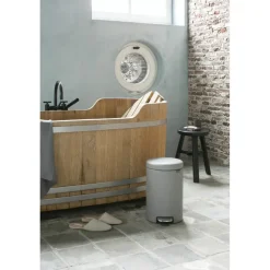 New Icon pedal bin 12 liter, Mineral concrete grey