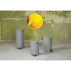 New Icon pedal bin 12 liter, Mineral concrete grey