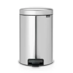 New Icon pedal bin 12 liter, matte steel finger-print proof