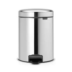 New Icon pedal bin 5 liter, brilliant steel