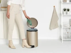 New Icon pedal bin 20 liter, Metallic Gold